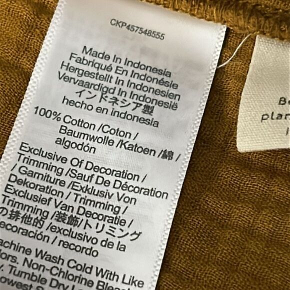 MADEWELL Women's Yellow Double-Gauze Smocked Mini Skirt S - Picture 8 of 8